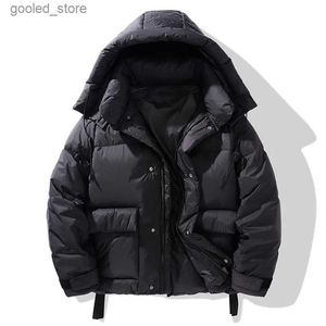 Men's Down Parkas Short Down Jacket Men White Duck Coats Man 2023 New Winter s For Hooded Puffer Feather Padded Parka Q231024