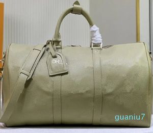 Designer duffle sacos clássico 45cm sacola de bagagem de viagem para homens 10a couro real qualidade superior mulheres crossbody totes