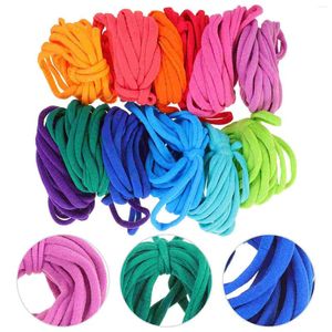 Gift Wrap 192 Pcs Elastic Braided Rope Woven Coasters Weaving Potholder Loom Elasticity Acrylic Kids Kit Bands Craft Refill Child