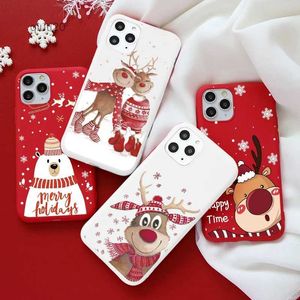 Cell Phone Cases For iPhone 15 13 12 Pro Max Mini Merry Christmas Cases For iPhone 14 11 Pro XS MAX X XR SE 2020 7 8 6 6S SE Plus New Year BumperL231024