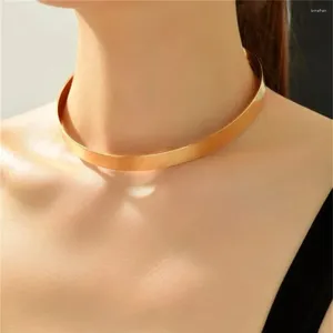 Hänghalsband boho vintage mode enkel punk guld färg smidig legering choker halsband för kvinnliga kvinnliga män justerbar hiphop etnisk