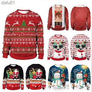 Maglioni da donna Nuovi arrivi Stampa divertente Maglioni di Natale Maglioni Uomo Donna Autunno Inverno Abbigliamento Pullover Felpa per feste di Natale L231024