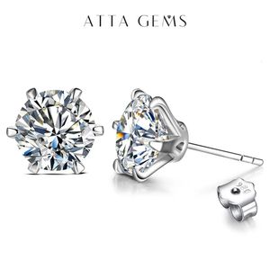 Stud Arrival 30 Gemstone Earrings for Women Solid 925 Sterling Silver D color Solitaire Fine Jewelry 231023