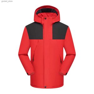 Herrarna ner parkas 2023 Ny vintermän jacka varm tjock vindvindtrod kappa mode hoodie parkas vattentät puffer bomull q231024