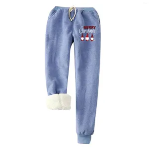 Kvinnors leggings vinter kvinnor termiska harem harajuku raka jeans varm plysch stretch vit fleece streetwear haren byxor lösa byxor