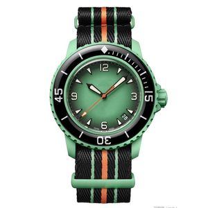 2023 Nuovo orologio da uomo con cinturino in nylon bioceramico Cronografo al quarzo con funzione completa Ocean Mission 42mm Orologio di lusso in nylon in edizione limitata Master Watches