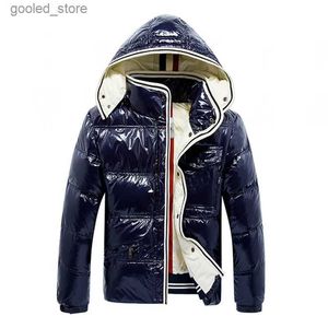 Herren Daunenparkas Mann Winter Daunenjacke Weiße Gänsedaunen senden Staubbeutel mit Kapuze Einreihiger Freizeitmantel Exklusive Shop-Qualität Windbeständigkeit Q231024