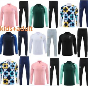 23 24 Algeria Mens Kids Football Tracksuit Jersey Kitセット22 23 24メンサッカートラックスーツサバトメントフットチャンダルフットボールジャケットジョギン