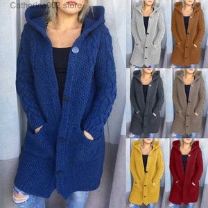 Women's Knits Tees Autumn Women Knitted Sweater Cardigan Open Stitch Hooded Letters Loose Sweaters Fall Fashion New Sweaters for Women 2022 T231024