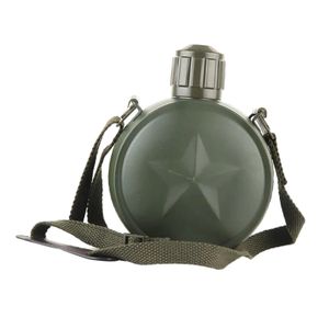 Tumblers Stainless Steel Military Army Flask Wine Water Bottle Cooking Cup With Shoulder Strap Hiking Kettle 800ML Outdoor Drinkware 231023