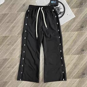 Herrenhose Hellstar aus gewachstem Nylon mit Knöpfen für Herren und Damen, 1:1, Top-Qualität, übergroßer schwarzer Kordelzug