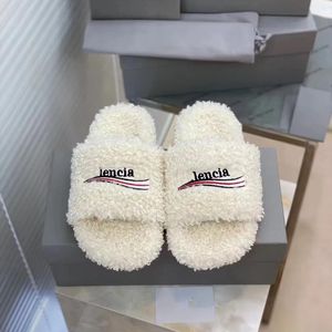 Fur slide luxo sandália designer mulheres chinelos peludos conforto plana shearling campanha política bordados transporte rápido clássico senhora sapato