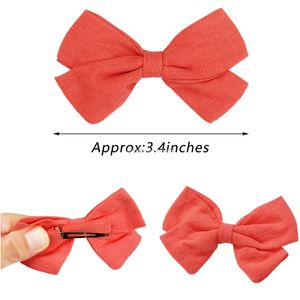 Headwear Hair Accessories 3.5 tum Baby Bows Alligator Clips Boutique Girls Barrettes Pigtail för Little Toddlers barn i par Drop de Amhwo