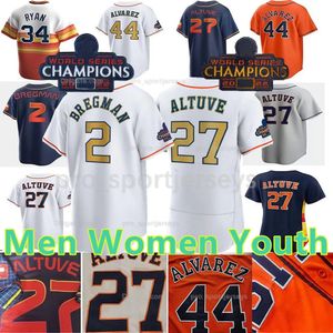 2023 Custom Gold Collection Jose Altuve Jersey Alex Bregman Navy City Connect Space Jeremy Pena Yordan Alvarez Nolan Ryan Kyle Tucker Men Women Youth Baseball