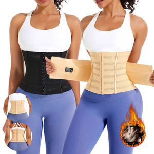 Midjan mage shaper misthin trimmer korsett fitness slant mantel kvinna platt magbälte cincher dubbel wrap workout tränare Shapewear 231024