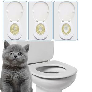 Andra katttillbehör Pet Litter Box Cats Toalettträning Kit PVC Tray Set Professional Puppy Cat Cleaning Trainer Toalett för kattträning Toalettstol 231023