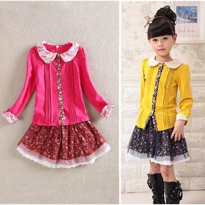 衣類セット秋の春の子供の女の子の服ファッション長袖O首の子供Tシャツ印刷ミニスカートセット