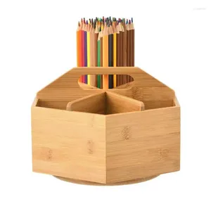 Storage Boxes Colored Pencil Holder 360 Rotatable Container With Large Capacity Rotating Pen Supplies For Offices