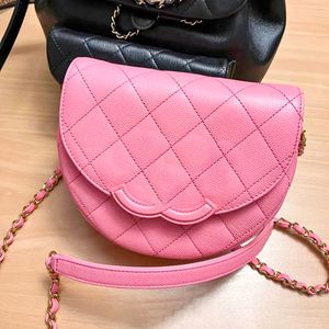 Pink fashion small Cross Body cc saddleShoulder Bags Genuine Leather lady sling chain Designer Clutch Bags Totes handbag flap Womens mens quilted Luxury Evening Bag