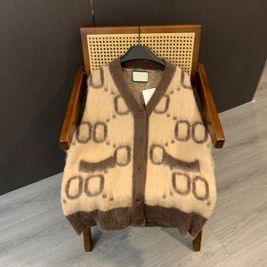 Klassischer Pullover-Cardigan für Damen, Strickpullover, V-Ausschnitt, superelastische Herbst-Winter-Wolljacken, Mäntel, hält warm