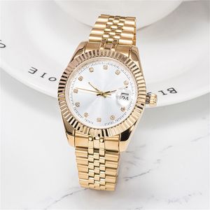 Titta på Montre de Luxe Mens Automatiska mekaniska klockor Silverband Sapphire Glass Full Rostfri vattentät armbandsur Lady Gold Wristwatches