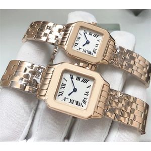 AAA watch mens womens diamond watches tank montre fashion casual quartz movement small square lady wristwatches 22mm 27mm silver gold plated dh016