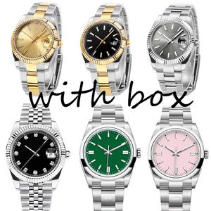 Men's Automatic Mechanical Watch 36/41mm Full Stainless Steel Watch Ladies 31/28mm Quartz Luminous Water Resistant Sapphire Watches Montre de luxe