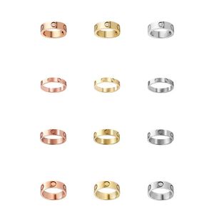Novo anel de amor joias de luxo anel de ouro para mulheres liga de aço de titânio processo banhado a ouro acessórios de moda nunca desbota, não alérgico designer anel masculino com diamante