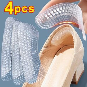 Acessórios de peças de sapatos 4pcs adesivos de calcanhar de silicone apertos de salto para mulheres homens almofadas antiderrapantes inserções antiderrapantes protetor de cuidados com os pés 231024