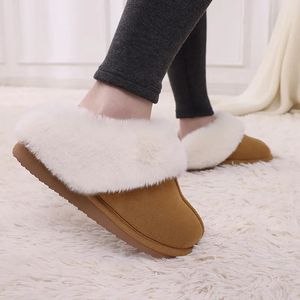 Slippers Comwarm Fashion Suede Fur Slippers For Women Winter Fluffy Faux Fur Collar Plush Home Slippers Indoor Outdoor Furry Cotton Slide 231024