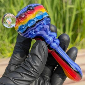 tubo de vidro tigela de vidro fumando cachimbo com tubos de erva em espiral tubos de mão