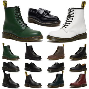 2024 designerskie buty dr Martins Winter Boots skóra czarne pół buty kolan doc martens klasyczne zachodnie buty śnieżne buty zimowe platforma damskie buty