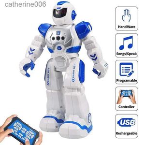 Other Toys Educating Robot Smart Robots Dance Voice Command Sensor Singing Dancing RC Handle Smart Toy for Kids Boys and Girls Talking ToysL231024