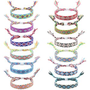 Hot Selling Woven Bracelet Nepal Ethnic Style Lucky Girl Friendship Bracelets Bangle For Women Boho Colorful Braided Hand Jewelry Aesthetic Bijoux Wholesale