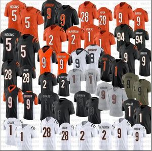 9 Joe Burrow Football Jersey 20231 Ja'marr Jamarr Chase Tee Higgins 94 Sam Hubbard Jessie Bates III Mixon 2 Evan McPherson