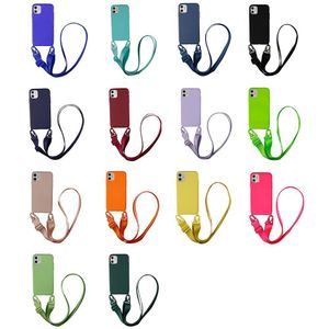 Wide Strap Phone Case för iPhone 15 Lanyard Neck band Mobiltelefonfodral med justerbar rem som är lämplig för iPhone 11 12 13 Pro Max 14 Plus