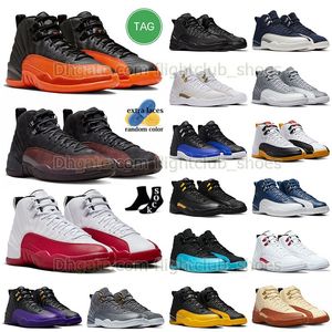 Wholesale 12s Basketball Shoes Jumpman 12 Cherry Brilliant Orange A Ma Maniere Black Designer Mens Womens Sneakers Playoffs OVO White Flower Taxi Outdoor Trainers