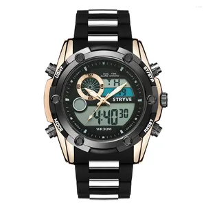Lristwatches Stryve Top Style Men's Military Sports Watch LED Digital Relogio Relogio Masculino