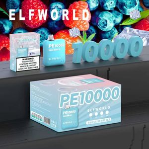 ELFWORLD PE10000 0/2/3/5% nicotinezout 18 ml e-vloeistof Mesh Coil 10 smaken beschikbaar Batterij oplaadbaar Type-C Charge Geïntegreerde 500 mAh batterij crazvapes