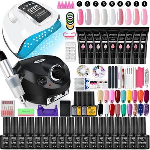 Acrylpulver, Flüssigkeiten, Nagel-Set, Gel-Nagellack mit UV-LED-Lampe, Trockner, semi-permanenter Lack, professionelles Kunstwerkzeug-Set, Maniküre 231023