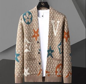 Herr designer Spring man's tröja långärmad jumper crewneck tecknad stickad high-end jacquard stickad tröja kappa pluz storlek topp