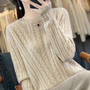 Suéteres femininos Luxuoso 100 Pure Cashmere Sweater para mulheres aconchegante em torno do pescoço outono inverno malhas