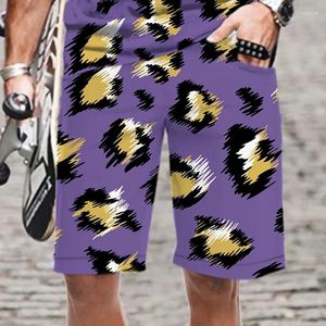 Men's Shorts Animal Leopard Print Comfortable Swimming Mens Clothing Fashion Beach 3D Printed Cool Oversized Man Funny Men Pattern