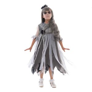 Cosplay Eraspooky Gótico Meninas Fantasma Noiva Cosplay Traje de Halloween para Crianças Demônio Assustador Dia dos Mortos Festival Fantasia Dresscosplay