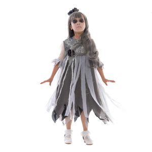 cosplay eraspooky ragazze gotiche ghost sposa cosplay costume di Halloween per bambini spaventosi demone giorno del festival morto fantasia