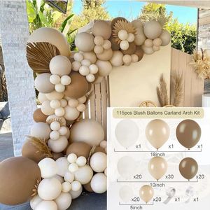 Christmas Decorations Apricot Coffee Brown Balloons Garland Arch Kit Wedding Birthday Party Kids Baby Shower Supplies Latex Balloon Globos 231024