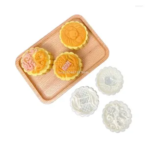 Baking Tools Plastic Mooncake Stamp Carp & Dragon Shape Mold Festival DIY Hand Press Molds Pastry Decorating Gadget