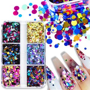 Polveri acriliche liquide lucide colorate bolle nail art paillettes glitter olografico forma rotonda 3D fascino per unghie smalto gel french manicure Decoracion Unas 231024