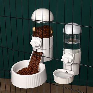 Hundskålar matare automatiska husdjurskålar bur hängande matare husdjur vatten flaska mat behållare dispenser hängande skål för valp katter kanin husdjur matning 231023