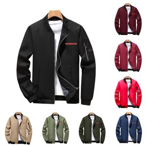 Pdara Original Style Mens Designer Jacket Couples Fashion Classic Trend Zipper Long Sleeve Slim Fit Coat Top Sports Stand Collar Coats Triangle Epaulettes Size M-6XL